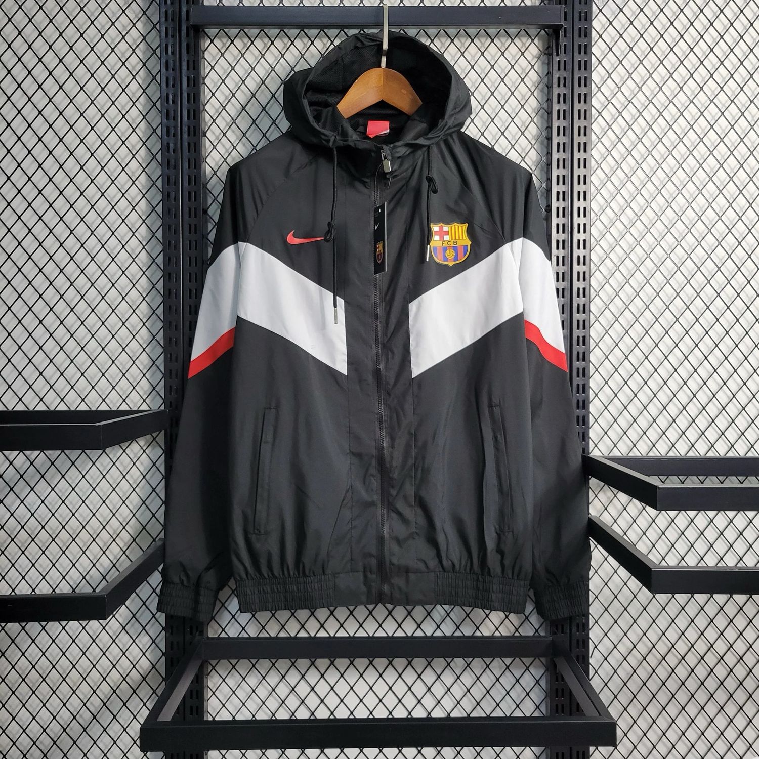 Barcelona 2023-24 Black Windbreaker 