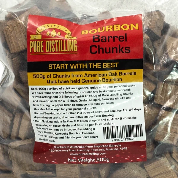 Pure Distilling Bourbon Barrel Chunks 500gs