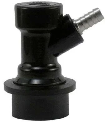 Black Liquid Disconnect Barbed