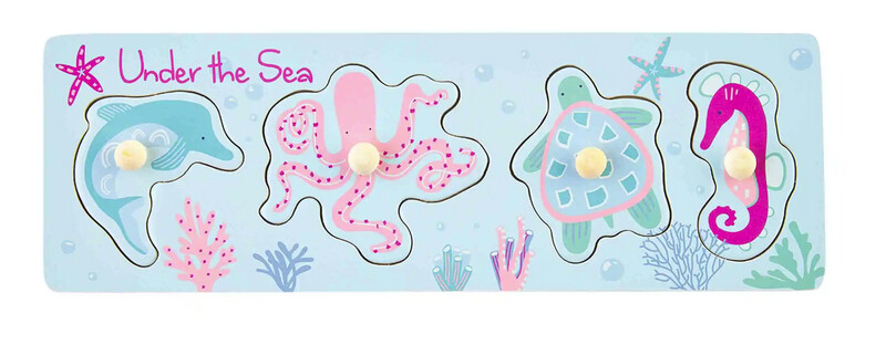 Wood Knob Puzzle - Under the Sea
