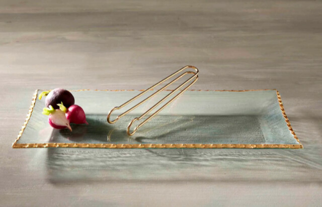 Gold Edge Platter Set