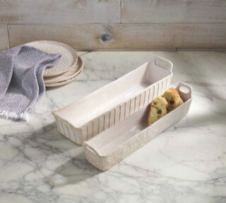 Stoneware Cracker Dish Nested Set