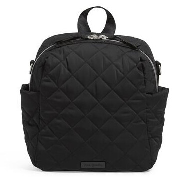 Convertible Small Backpack - Quilted Recycled Cotton