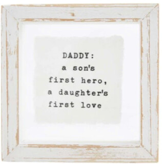 Mini Pressed Glass Plaques - Daddy