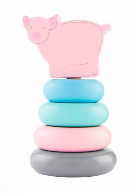 Wood Stacking Toy - Farm - Pig