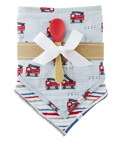 Bib and Spoon Set - Firetruck