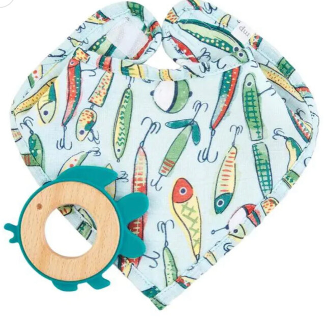 Teether Bib Set - Fishing