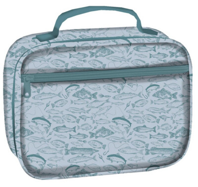 Water Resistant Canvas Lunch Box - Gone Fishin&#39;