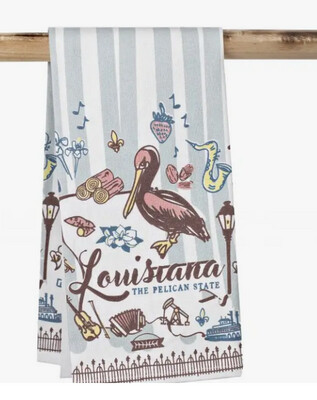 Louisiana The Pelican State - Kitchen Towel