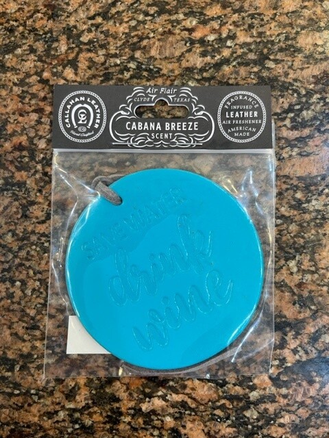 Round Air Flair Car Freshener-B - Drink Wine