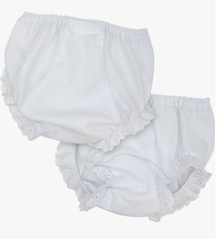White Eyelet Diaper Cover