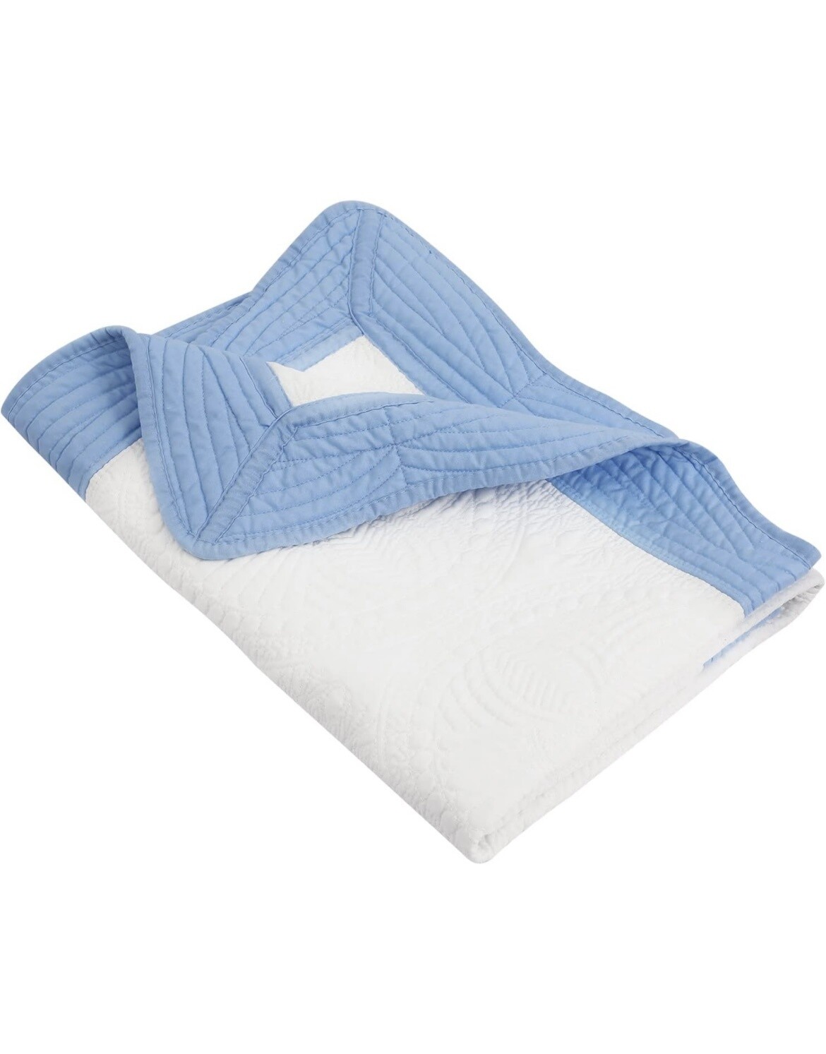 Baby Quilt-Blue &amp; White
