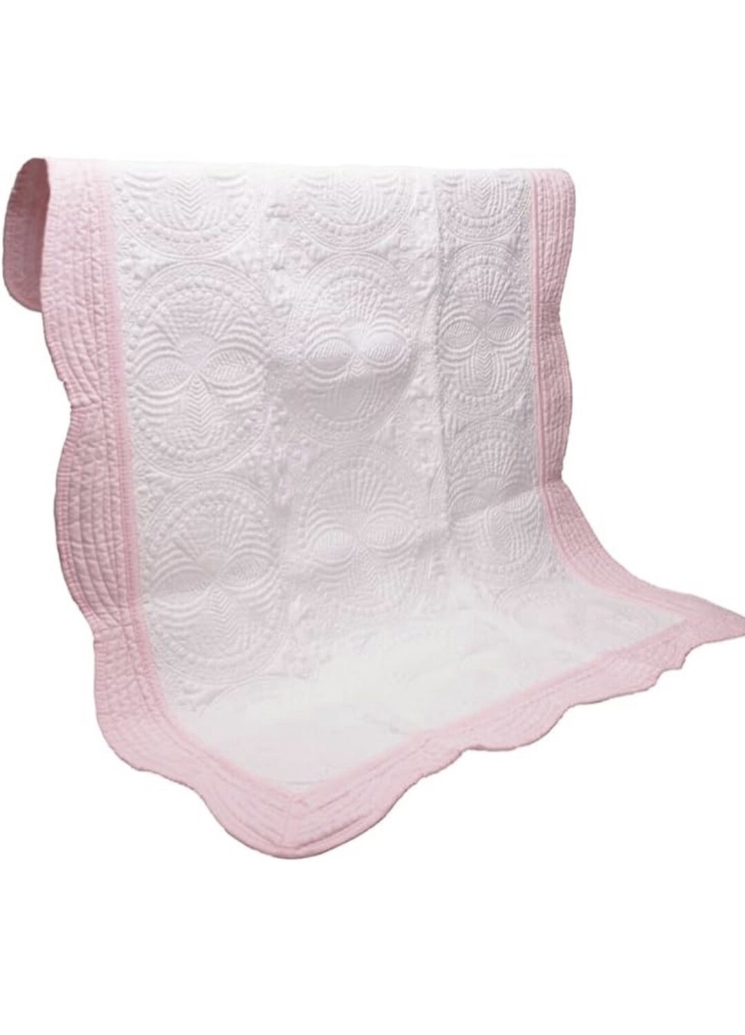 Baby Quilt-Pink &amp; White