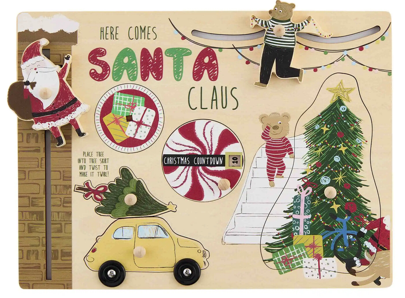 Christmas Busy Board Puzzles, Style: Santa Claus Busy Board Puzzle