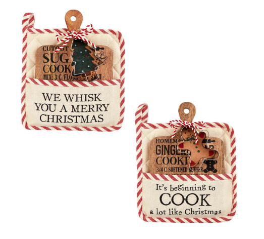 Christmas Pot Holder &amp; Board Set