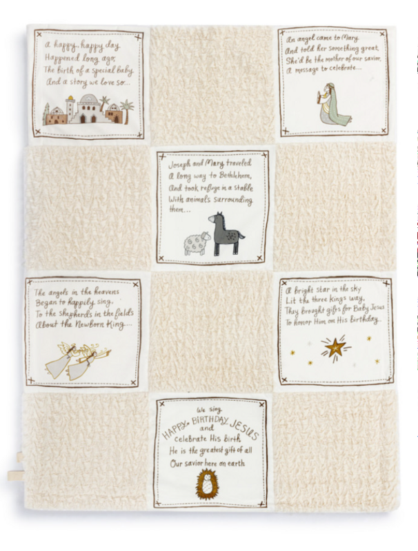 Happy Birthday Jesus Patchwork Blanket