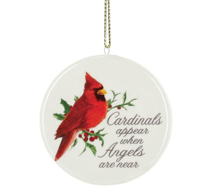 Cardinals Appear Flat Ornament