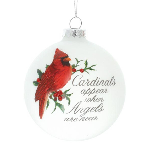 Cardinals Appear Round Ornament