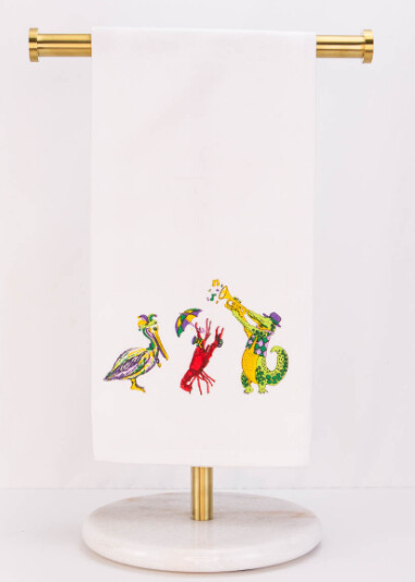 Mardi Gras Band Hand Towel