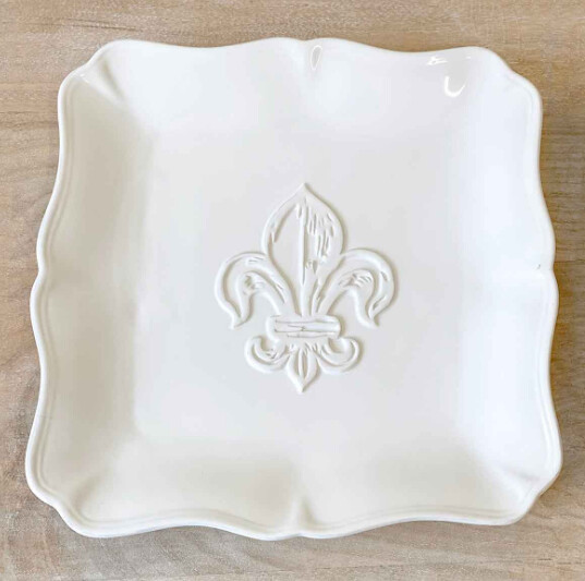 Fleur de Lis Embossed Platter