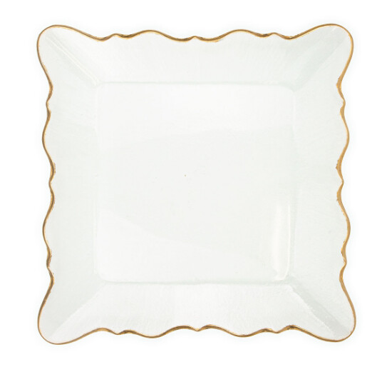 Chateau Square Serving Platter Clear/Gold