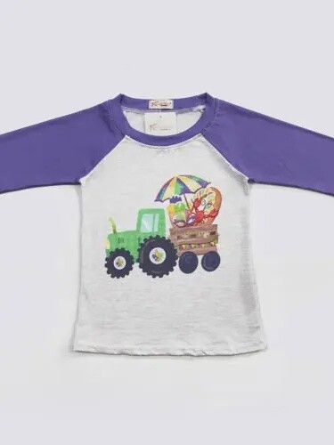 Tractor Mardi Gras - Boy Raglan