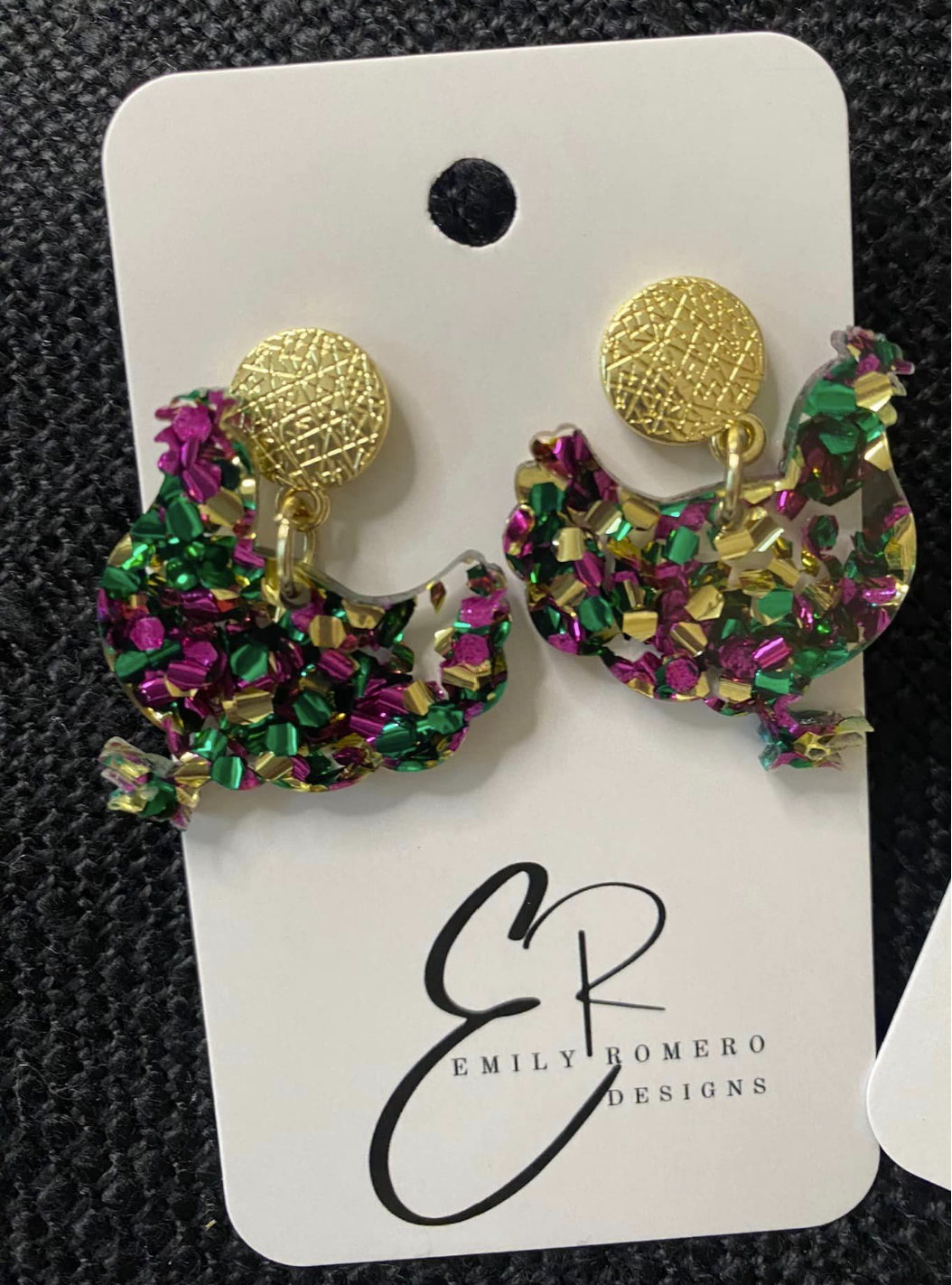 Acrylic Chicken Earrings, Style: Circle/Chicken