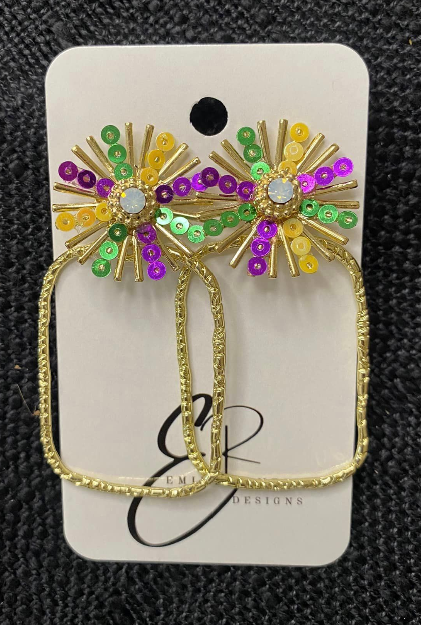 Mardi Gras Sunburst Top