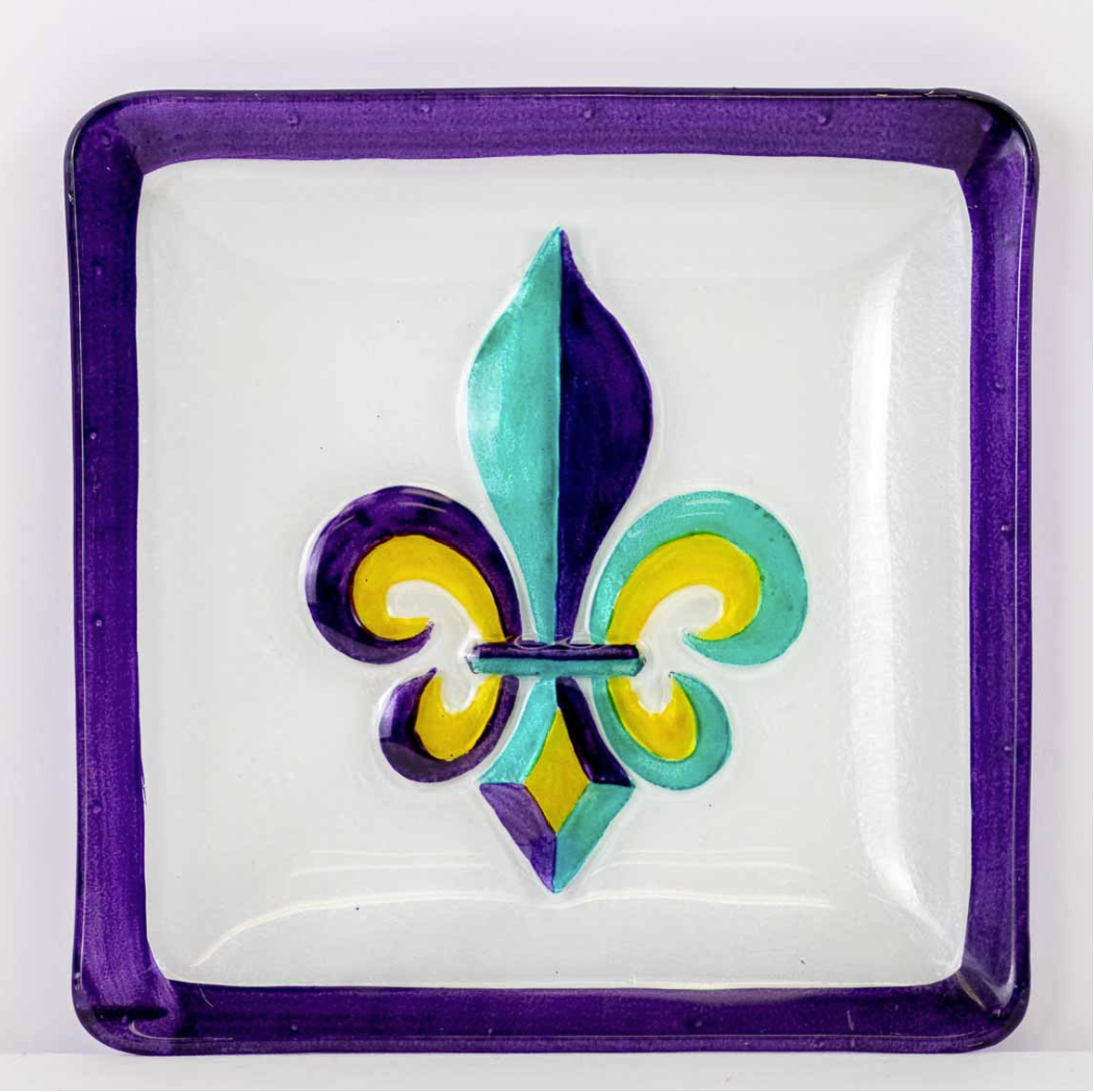 Napoleon Fleur de Lis Glass Platter
