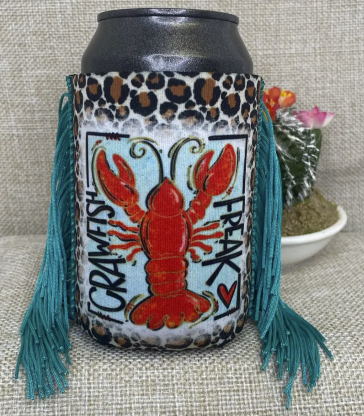 Crawfish Freak Fringe Koozie