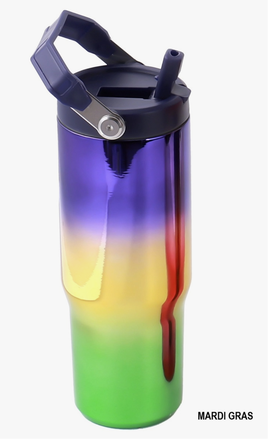 Mardi Gras Tumbler 30 oz., Style: Mardi Gras