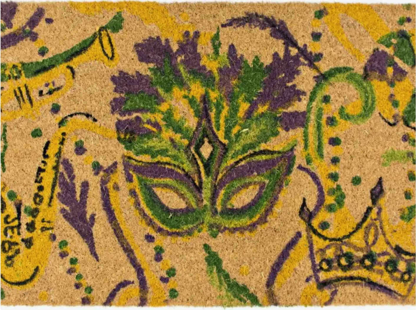 Mardi Gras Mask Door Mat
