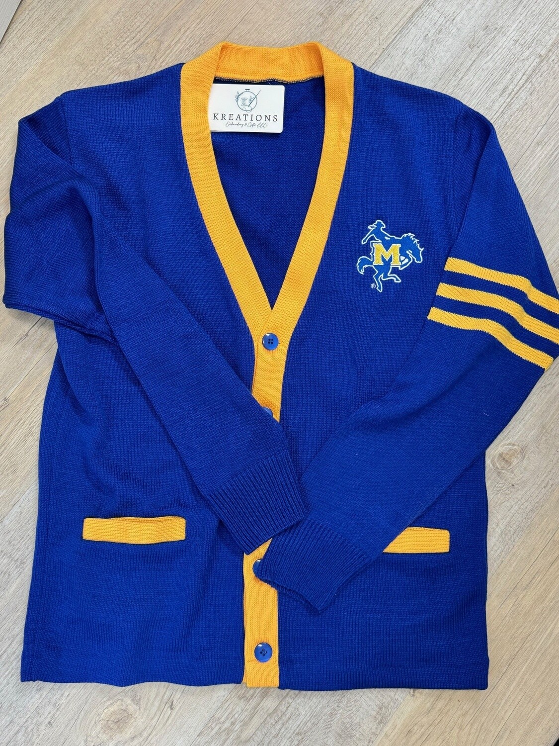 MSU - Vintage Letterman Cardigan, Size: S, Colour: Royal