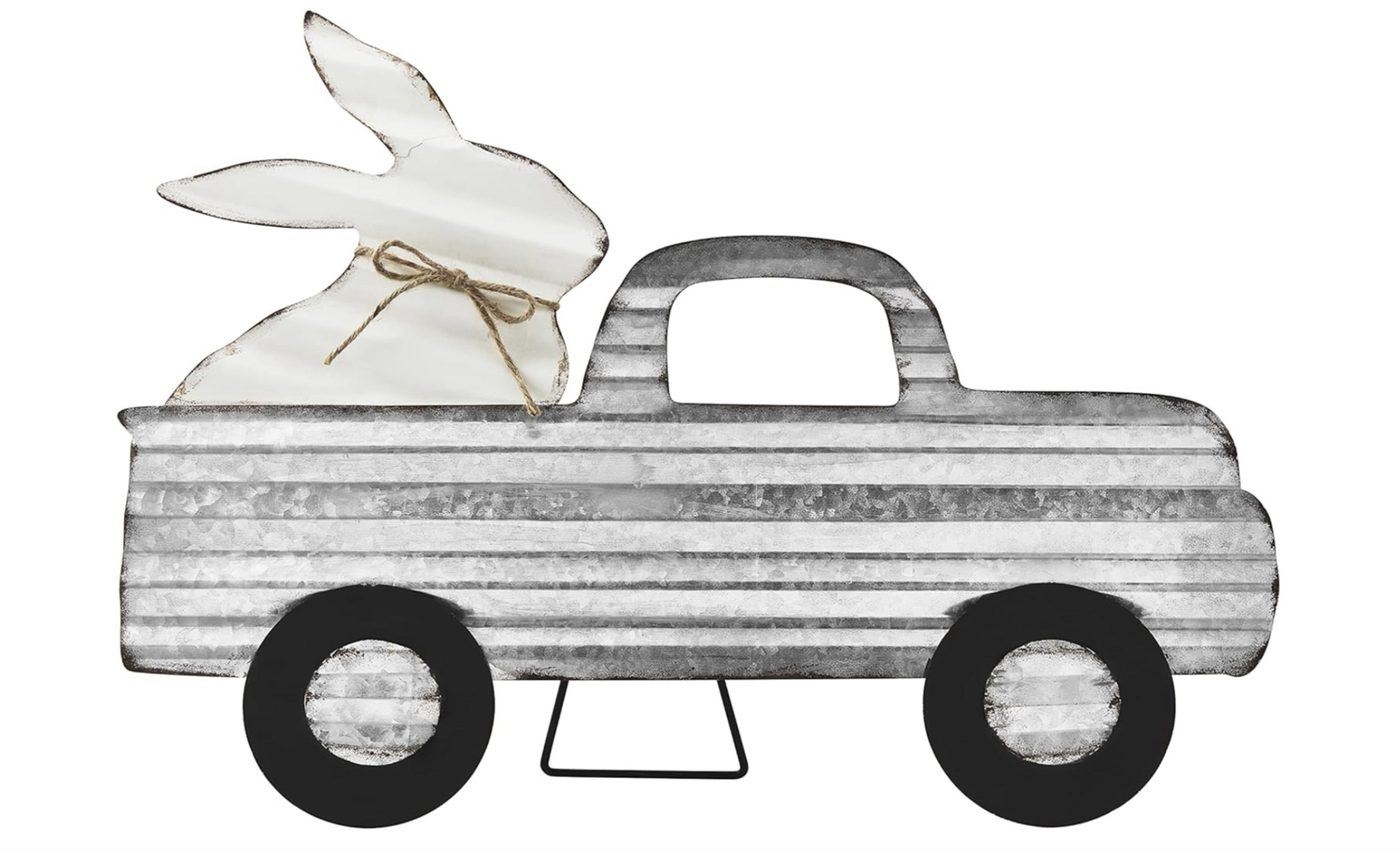 Bunny Easel Tin Decor - Truck