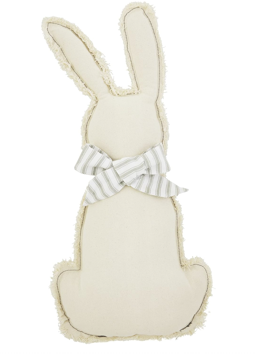 Natural Canvas Bunny Pillow