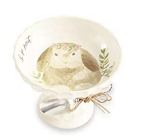 Watercolor Bunny Pedestal, color: Tan