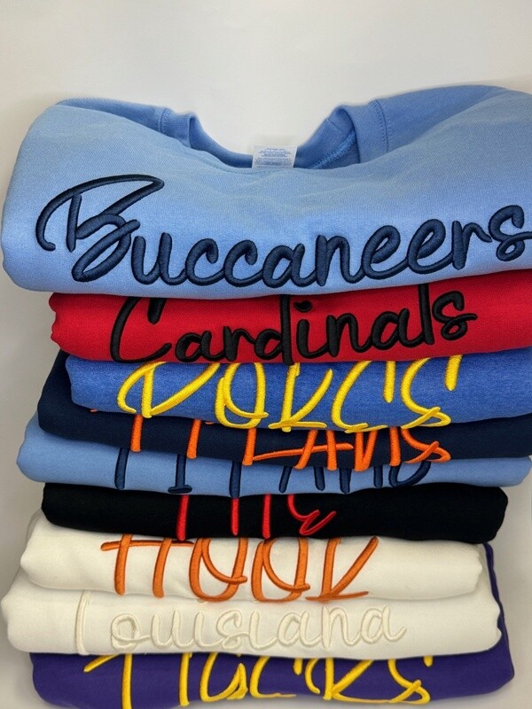 3D Embroidery Sweatshirts - CUSTOM