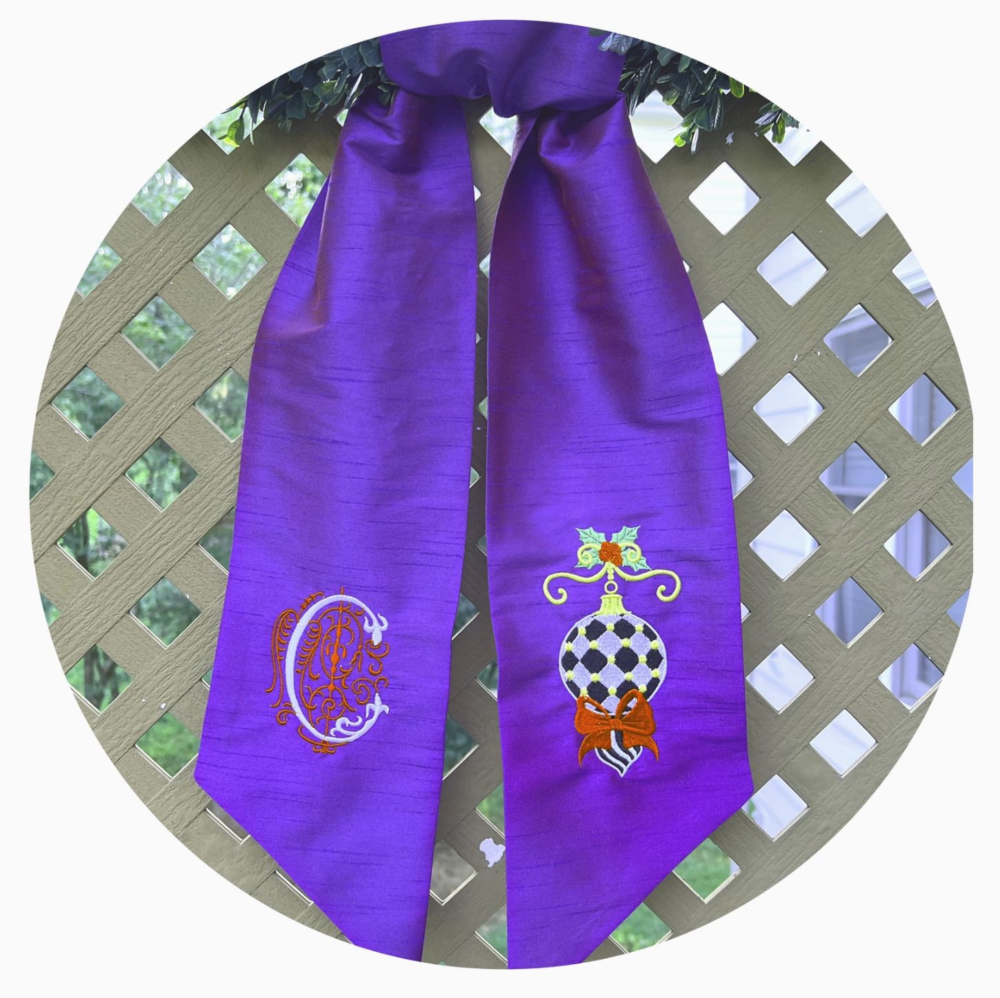 Faux Silk Dupioni Sash, color: Purple