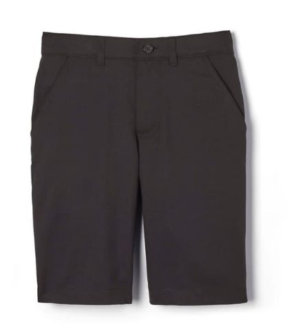 Mens Flat Front Performance Shorts, Size: 28, color: Black