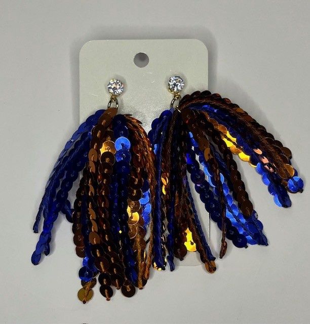 Sequin Tassel Dangle Earrings, School: St. Louis