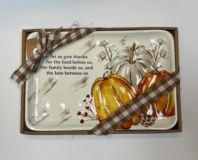 Let Us Give Thanks Pumpkin Platter