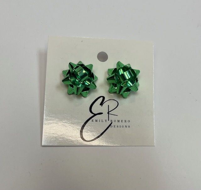 Christmas Gift Bow Earrings