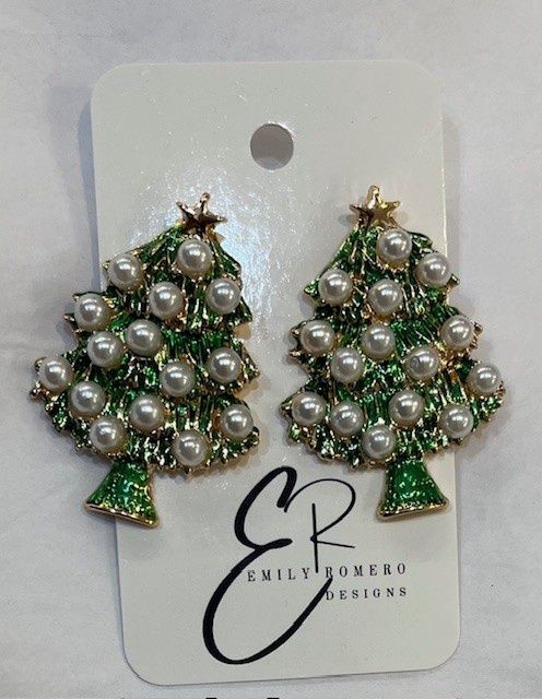 Christmas Trees with Pearls