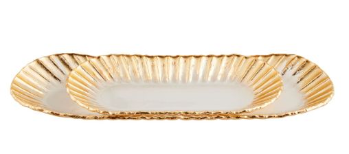 Gold Edge Tray Set