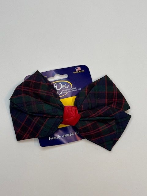 Charter School Plaid Bow