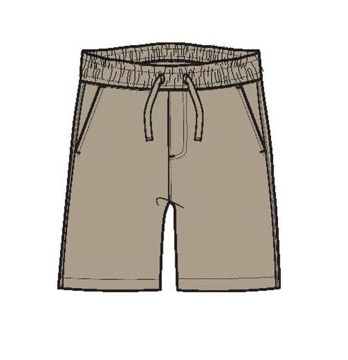 Pull On Twill Short with Drawstring