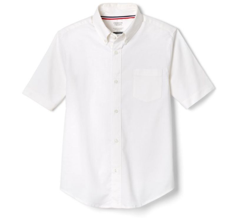 B SS Oxford Shirt, Colour: White, Size: 6