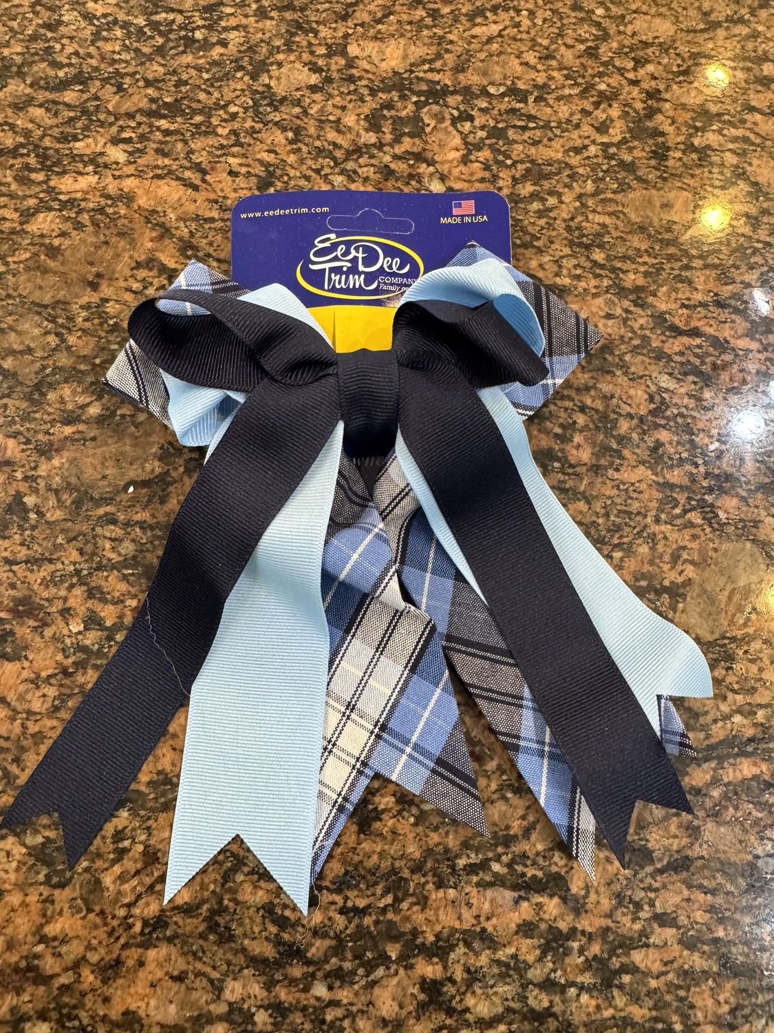 LCCA - Triple Layered Plaid &amp; Ribbon Bow