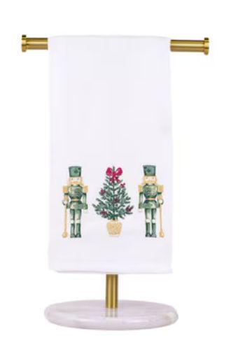 Watercolor Nutcracker Trio Hand Towel