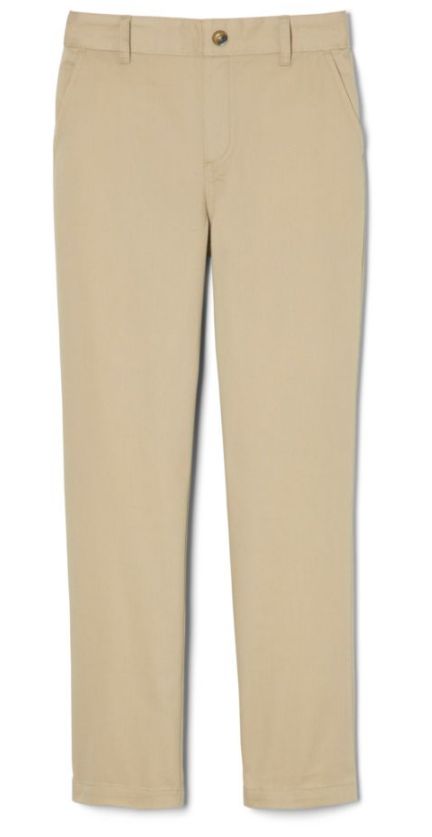 Girls Straight Leg Pull-On Pant, Colour: Khaki, Size: 4